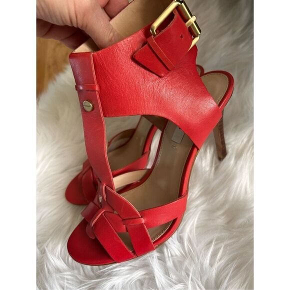 Guess heels orange coral color size 6.5 about 4 inch heel - Picture 2 of 5